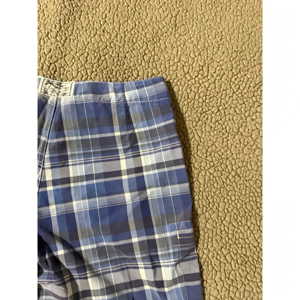 Polo Ralph Lauren Swim Trunks Board Shorts Men's Size 34 Blue Plaid